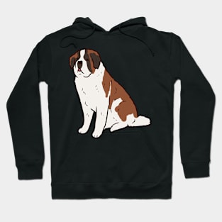 Saint Bernard sitting illustration Hoodie